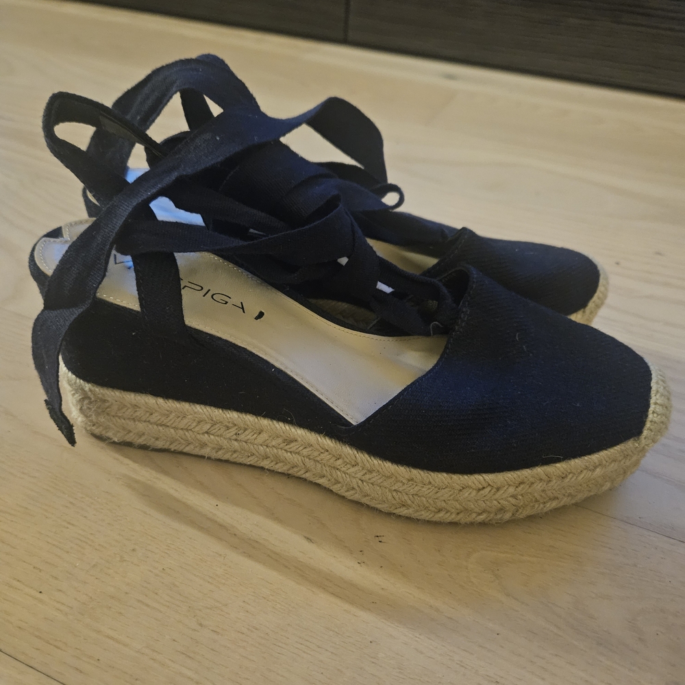 Via Spiga Blue Espadrille Flats